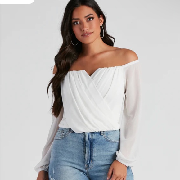 Tops - Windsor Sophisticated In Chiffon Strapless Top